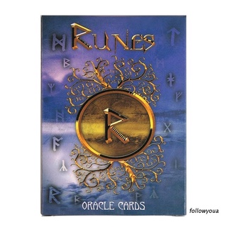 สินค้า Fol Runes Oracle ไพ่ทาโรต์ ภาษาอังกฤษ สําหรับครอบครัว ปาร์ตี้