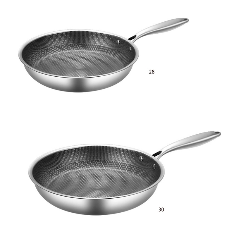 stainless-steel-material-frying-pan-non-stick-pot-cookware-2-sizes-choose-fried-steak-pot-saucepan-honeycomb-kitchenwa