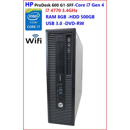 HP ProDesk 600 G1-SFF-intel Core i7 Gen 4- 4770 3.4GHz-RAM 8GB