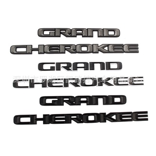 สติกเกอร์ฉลากโลโก้รถยนต์ ลายตัวอักษร GRAND CHEROKEE สําหรับติดตกแต่งประตูรถยนต์ Jeep