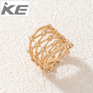 Simple Jewelry Braided Cutout Single Ring Alloy Geometric Ring for girls for women low price