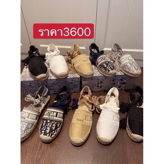 พรี​ DIOR รองเท้าหญิง รองเท้าแตะ หนังแท้แบรนด์เนน size35-40