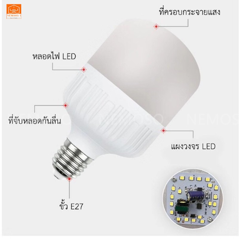 หลอดไฟ-5w-แสงขาว-หลอดไฟ-led-หลอดไฟ-e27-หลอดไฟกลม-หลอด-led-bulb-light-หลอดไฟบ้าน-หลอดไฟและอุปกรณ์-ขั้วหลอดไฟ