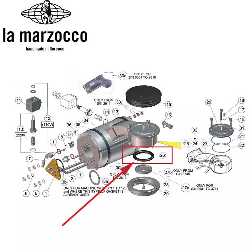 ซีลยางหัวชงเครื่องชงกาแฟสด-la-marzocco