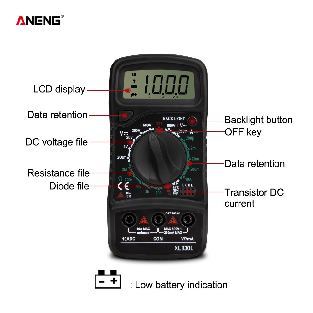 aneng-xl830l-มัลติมิเตอร์ดิจิตอล-esr-meter-testers-ยานยนต์ไฟฟ้า-dmm-ทรานซิสเตอร์-peak-tester-มิเตอร์ประจุไฟฟ้าอื่น-ๆ