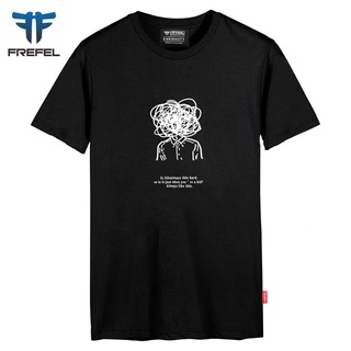 FreFel เสื้อผู้ชายคอกลม แขนสั้น เสื้อยืด เสื้อ T-Shirts รุ่น Ts-012