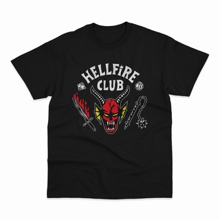 เสื้อยืดโอเวอร์ไซส์เสื้อยืด พิมพ์ลาย Hellfire Club Stranger Things สําหรับผู้ชายS-3XL