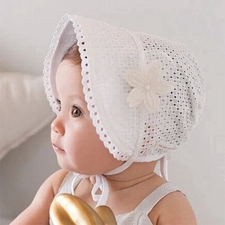 Lace Flower Baby Hat Summer Newborn Baby Girl Hat Cotton Mesh Infant Toddler Sun Hat Girls Bonnet Cap Beanie Hat Photo Props