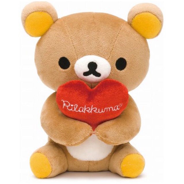 แท้-100-จากญี่ปุ่น-ตุ๊กตา-ซานเอ็กซ์-รีลัคคุมะ-rilakkuma-red-heart-plush-doll