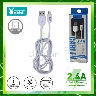 สายชาร์จ Rabbit Fast Data Cable Quick Charg 2.4A For Micro USB Cable