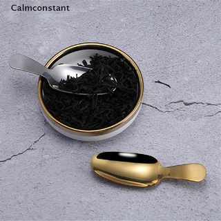 Ca&gt; ช้อนสเตนเลส ขนาดเล็ก ด้ามจับสั้น สําหรับตักเครื่องเทศ เครื่องปรุง น้ําตาล ชา กาแฟ ด้ามจับไม้ อุปกรณ์ครัว สําหรับเด็ก