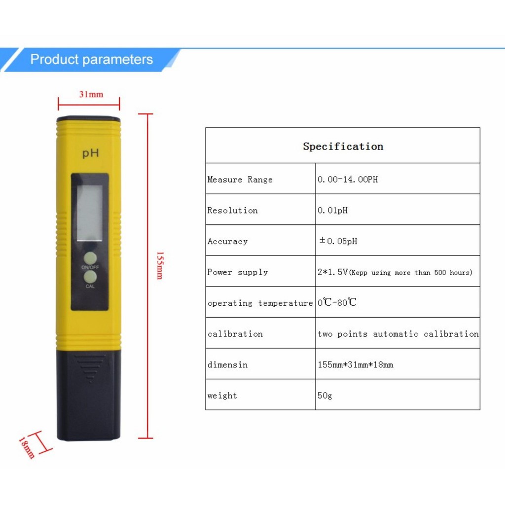 iremax-เครื่องวัดค่า-ph-น้ำ-ph-water-meter-คาลิเบรท-ด้วยปุ๋ม-cal-ด้านหน้า-พร้อมกล่องพลาสติก-ถ่าน-2