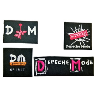 Depeche Mode ตัวรีดติดเสื้อ หมวก กระเป๋า แจ๊คเก็ตยีนส์ Hipster Embroidered Iron on Patch  DIY