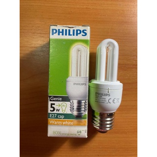 หลอดประหยัด GENIE 5W สี Warm White "PHILIPS"