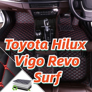 (พร้อมส่ง) พรมปูพื้นรถยนต์ หนัง PU 6D สําหรับ Toyota Hilux Vigo Revo Surf