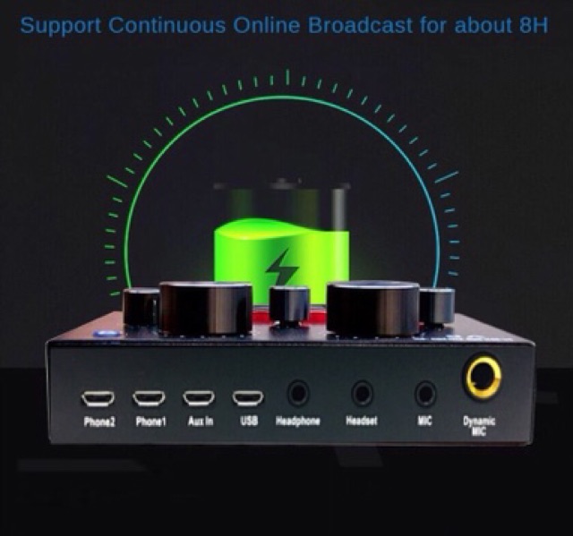 ซาว์นการ์ดแปลงสัญญาณเสียง V8 Live Stream audio interface Shopee Thailand