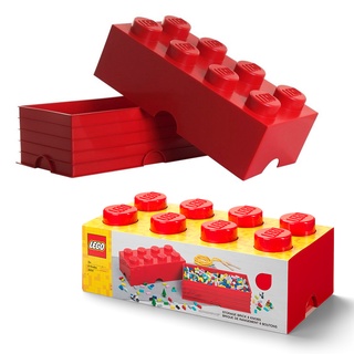 กล่องเลโก้ กล่องใส่เลโก้ LEGO Storage Brick 8 RED สีแดง 50x25x18 cm ของแท้