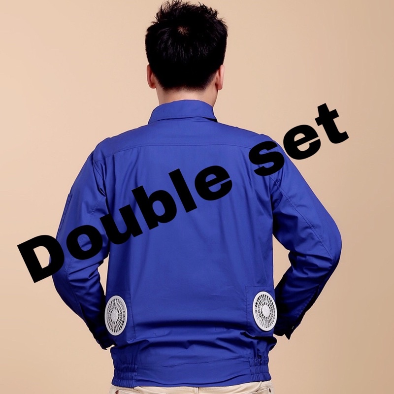 ภาพหน้าปกสินค้าเสื้อพัดลม FanJacket เสื้อและแบต2ชุด ️ใช้สลับใส่ทำงานได้ทั้งวัน double set    พร้อมส่งในประเทศไทย