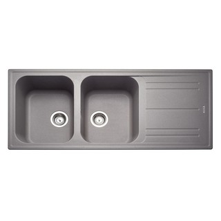 Embedded sink SINK BUILT 2BOWL1DRAIN METRIX MOS21CM CHROMIUM Sink device Kitchen equipment อ่างล้างจานฝัง ซิงค์ฝัง 2หลุม