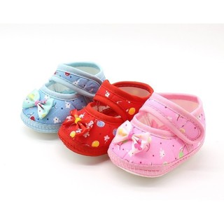 Baby Girls Cute Shoes Bow Soft Sole Cotton First Walkers Moccasins