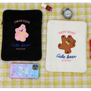 Bentoy milkjoy กระเป๋าใส่แล็ปท็อป เคสแล็ปท็อป ขนาด 11 10.5 10.2 นิ้ว ลายหมี NO.Cakebear