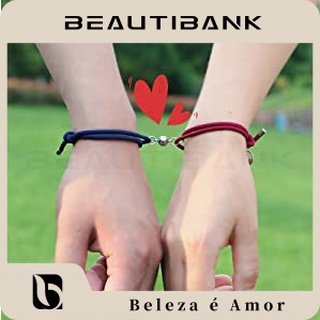 Beautibank สร้อยข้อมือเชือกแม่เหล็ก ปรับได้ สําหรับผู้หญิง และผู้ชาย