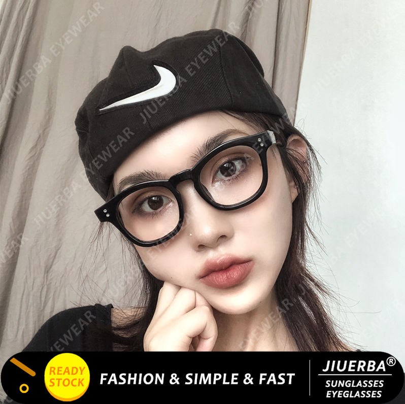 ภาพหน้าปกสินค้า(JIUERBA) แว่นตาแฟชั่น ป้องกันรังสี สไตล์เกาหลี สำหรับผู้หญิง