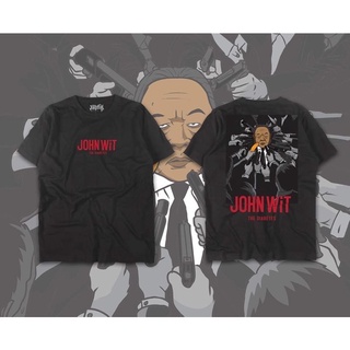 เสื้อยืดผู้ชาย เสื้อยืดลาย JHON WIT V.2 XP เสื้อลายล้อเลียนการเมือง S-5XL