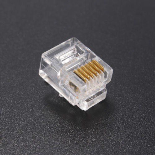 อุปกรณ์ปลั๊กเชื่อมต่อสาย-rj12-tel-adsl-modular-plug-6p6c-solid-connector-50-ชิ้น