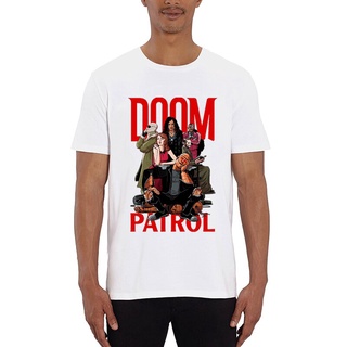 เสื้อยืดโอเวอร์ไซส์เสื้อยืดแขนสั้น พิมพ์ลายการ์ตูน Doom Patrol สไตล์วินเทจ ยุค 90s สําหรับผู้ชายS-4XL