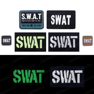 Swat แผ่นแพทช์สะท้อนแสง อินฟราเรด IR เรืองแสงในที่มืด สไตล์ทหาร สําหรับเสื้อผ้า เครื่องแบบ