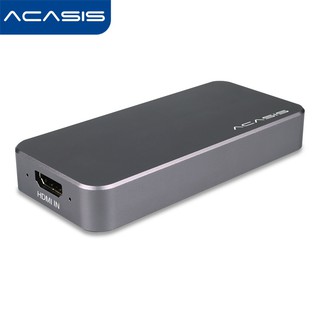 Acasis แคปเจอร์การ์ด แบบ Hdmi ส่งภาพวิดีโอ HD 4K 30P เข้าและออก 1080P 60Fps สำหรับไลฟ์