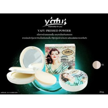 yafu-แป้งยาฟูฟอลรอล-ไวท์เทนนิ่ง-ฟลอเลส-พาวเดอร์-ฟาวเดชั่น-1162-floral-whitening-flawless-powder-foundation-spf40-pa