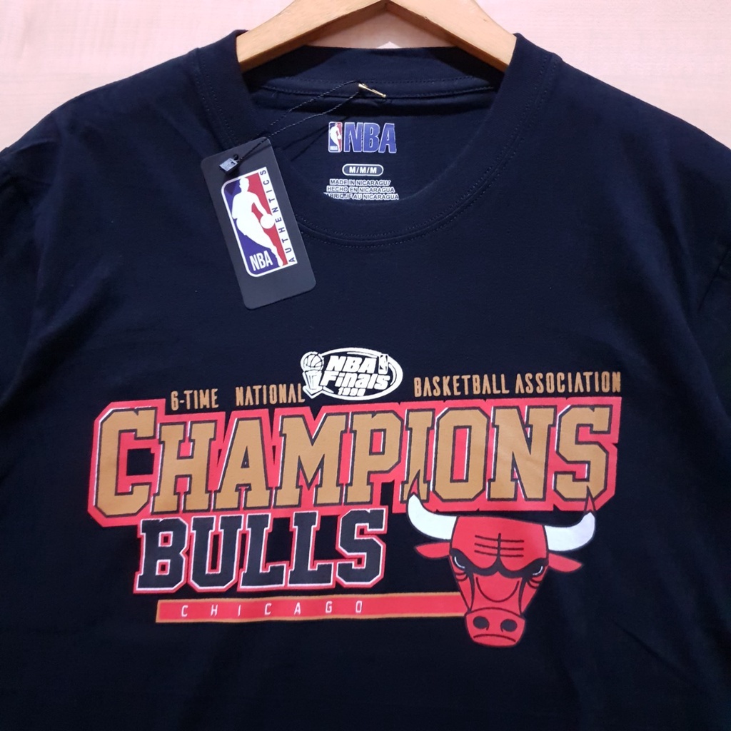 เสื้อยืดโอเวอร์ไซส์เสื้อยืด-พิมพ์ลาย-chicago-bulls-สีดํา-nba-championss-3xl