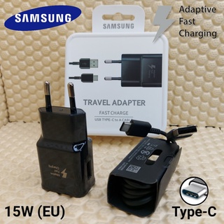 ที่ชาร์จ Samsung 15W Type-C ซัมซุง ขากลม หัวชาร์จ(EU) สายชาร์จ  Fast Charge ชาร์จเร็ว ชาร์จด่วน ของแท้ศูนย์