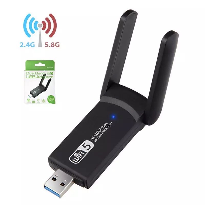 ภาพสินค้าใหม่ USB 3.0 1200Mbps WIFI ADAPTER Dual Band 5GHz 2.4 GHz 802.11AC RTL8812BU เสาอากาศ WiFi Dongle การ์ดเครือข่ายสำหรับแล จากร้าน khunsua บน Shopee ภาพที่ 7