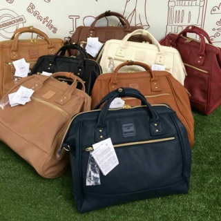 กระเป๋า ANELLO 2 WAY PU LEATHER BOSTON BAG