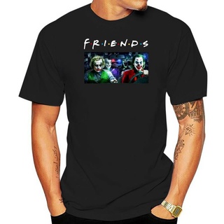 เสื้อยืด ผ้าฝ้าย พิมพ์ลาย Joker Friends ของขวัญวันคริสต์มาส สําหรับผู้ชาย ไซซ์ S - 3Xl สีดําS-5XL