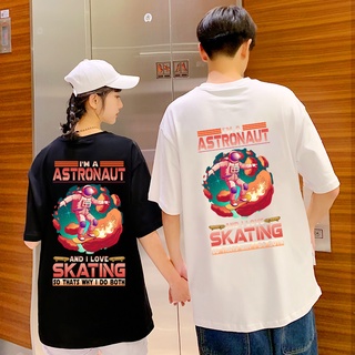 Couple T-shirt Clothes For Men And Women Boyfriend And Girlfriend Couples Solid Color One size XL