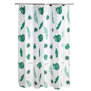 สินค้า WJT ม่านห้องน้ำผ้าอย่างหนา shower curtain  ม่านกั้นหน้ำ กันเชื้อรา ขนาด180*180cm มีห่วงตะขอพร้อมเจาะตาไก่ shower curtain