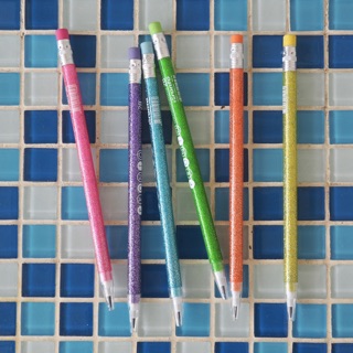✏️ ดินสอต่อไส้ ดินสอเปลี่ยนไส้ Pronto (ราคาส่ง 8 บาท) ปลอกกลิตเกอร์ ดีไซน์แบบดินสอไม้
