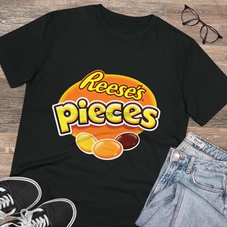 เสื้อยืดโอเวอร์ไซส์เสื้อยืด พิมพ์ลาย ReeseS Pieces คุณภาพสูง สีแคนดี้ สําหรับคู่รักS-3XL