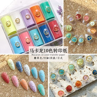 Yalayee [กระดาษลอกลายเล็บ] の 4 ซม. 2.5 ซม. คละ 10 สี สําหรับตกแต่งเล็บ