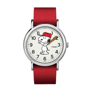 สินค้า Timex TW2R41400  PEANUTS WEEKENDER RED นาฬิกาข้อมือผู้ชายเเละผู้หญิง สีแดง