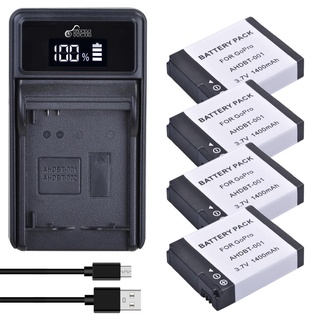 AHDBT-001 Battery for GoPro HD Hero 1 2 Motorsports Surf Outdoor 960 1080p Edition, Charger for Go Pro Hero1 Hero2