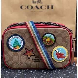 COACH F39466 ISLA CHAIN CROSSBODY IN SIGNATURE CANVAS WITH WIZARD OF OZ PATCHES  WOO SIG PTCH ISLA