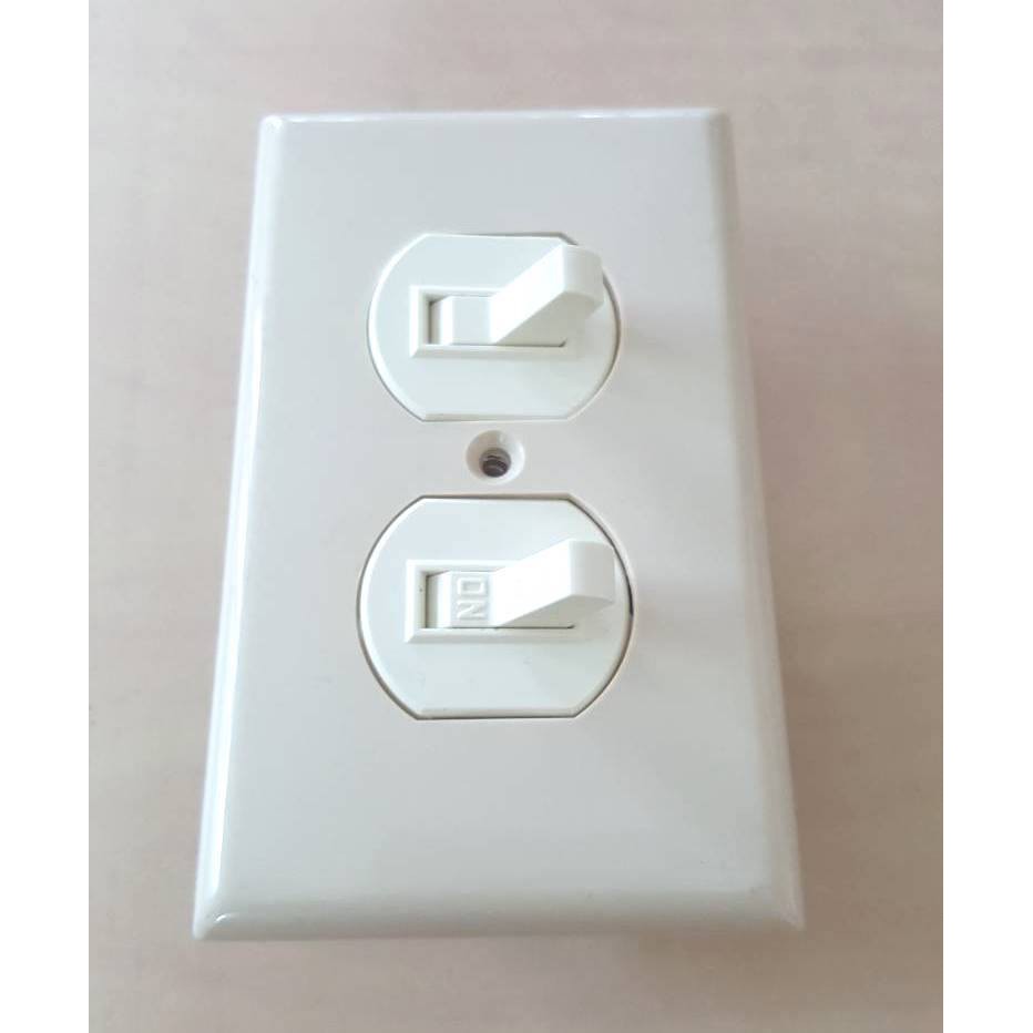 leviton-switch-คู่-สวิทซ์สำหรับ-ปิด-เปิด-ไฟ-พร้อมฝาครอบ