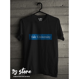 เสื้อยืดโอเวอร์ไซส์Yale UNIVERSITY เสื้อยืดนักเรียน แขนสั้น พิมพ์ลายมหาวิทยาลัยอเมริกา 3Y STORES-3XL