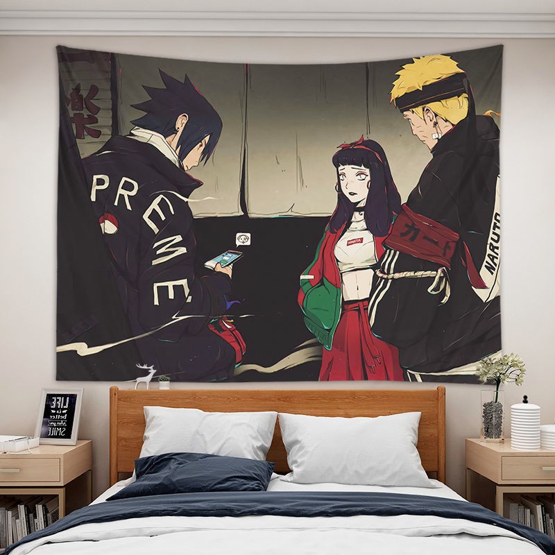 การ์ตูนอะนิเมะ-luffy-one-piece-naruto-wall-cloth-พื้นหลังผ้า-ins-ห้องนอนหอพัก-ผ้าผนังสไตล์ญี่ปุ่น