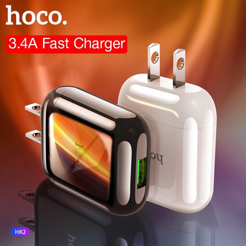 หัวชาร์จ-hoco-charger-รุ่น-hk2-3-4a-ชาร์จเร็ว-ชาร์จดี-แน่นอน-ใช้ทนนาน-ของดี-ราคาประหยัด